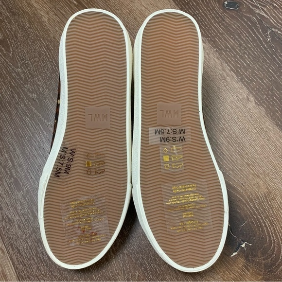 Madewell womens sidewalk low top sneakers painted leopard Color block calf hair - Picture 4 of 6